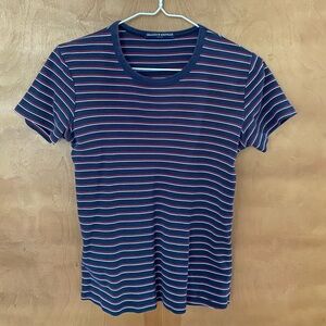 Brandy Melville Navy Striped Tee